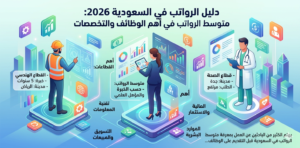 متوسط الرواتب في السعودية 2026 | دليل الرواتب في أهم الوظائف والتخصصات