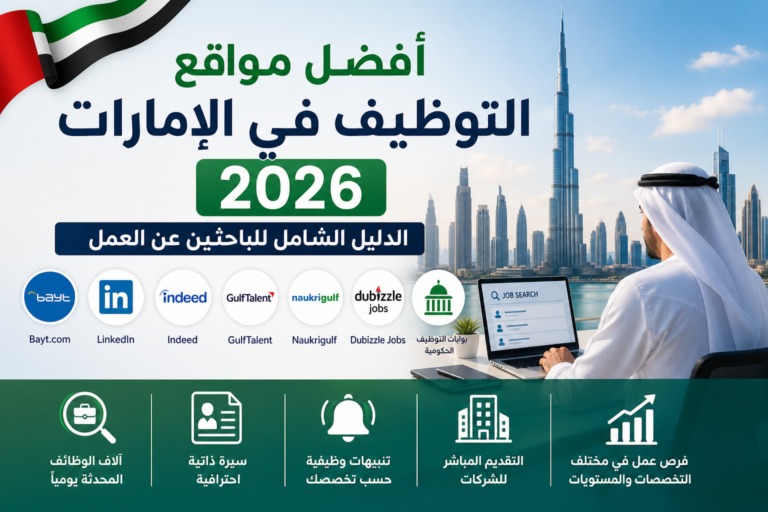 أفضل مواقع التوظيف في الإمارات 2026 ( الدليل الشامل للباحثين عن العمل )