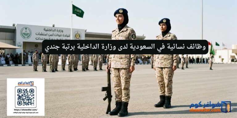 وظائف نسائية في السعودية لدى وزارة الداخلية برتبة جندي