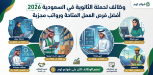 وظائف لحملة الثانوية في السعودية 2026: أفضل فرص العمل المتاحة ورواتب مجزية