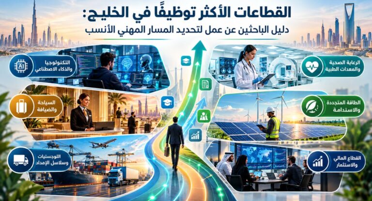القطاعات الأكثر توظيفًا في الخليج: دليل الباحثين عن عمل لتحديد المسار المهني الأنسب